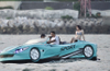 Un jet car azul