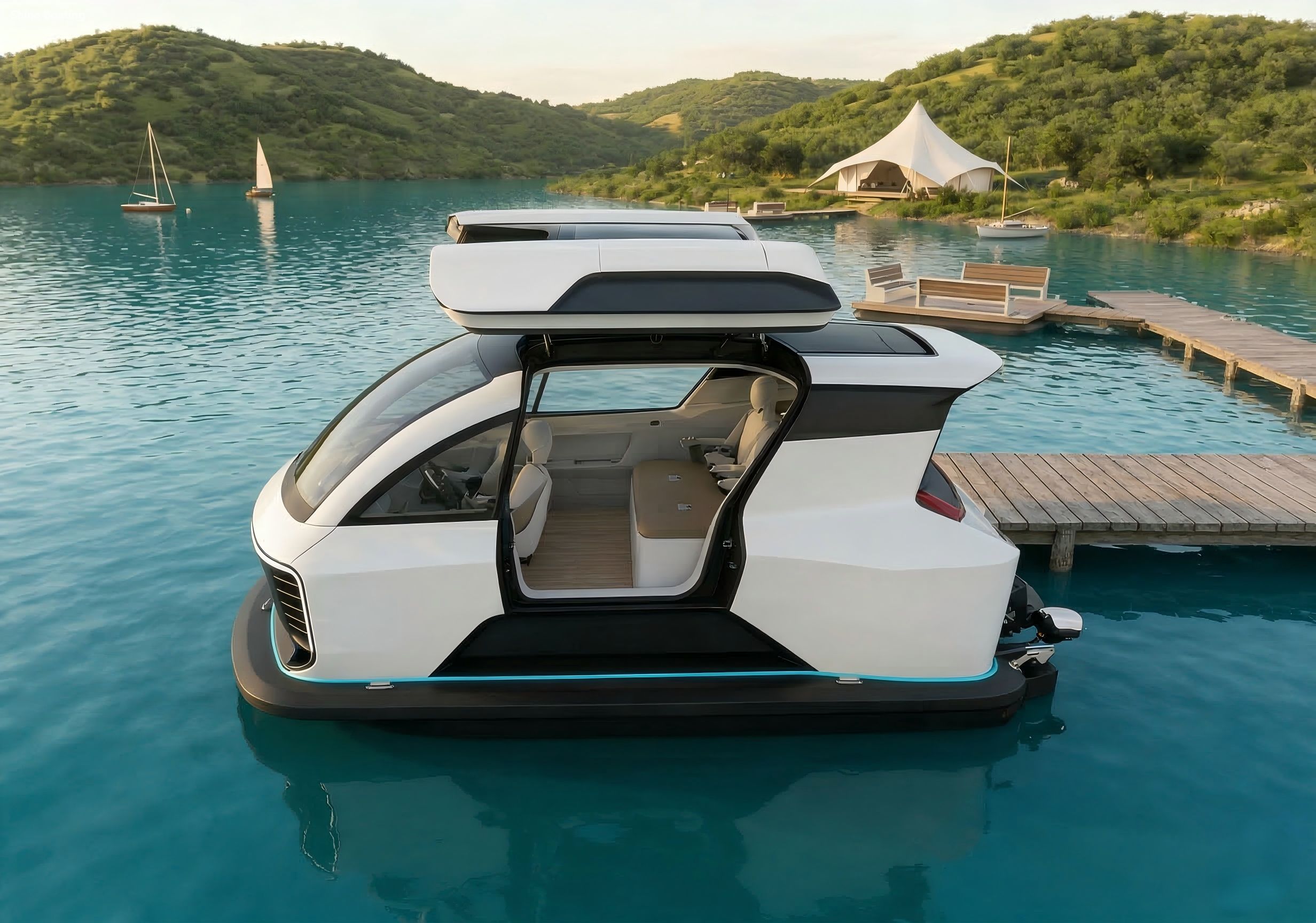 SHINE SW05 Barco el&eacute;ctrico de ala de pato (6)
